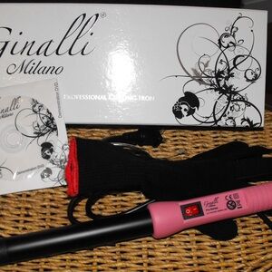 NIB Ginalli Milano Professional Curling Iron - Pink and Black